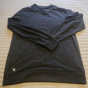 Vuori Ponto Performance Crew, Charcoal Heather, Size M